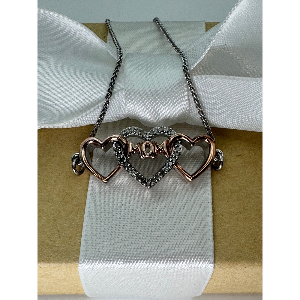 Sterling Silver and Rose Gold MOM Bolo Bracelet
